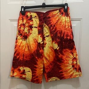 MOSSIMO: Boy’s XL 16/18 Fiery Tie-Dye Swim Shorts with Pockets